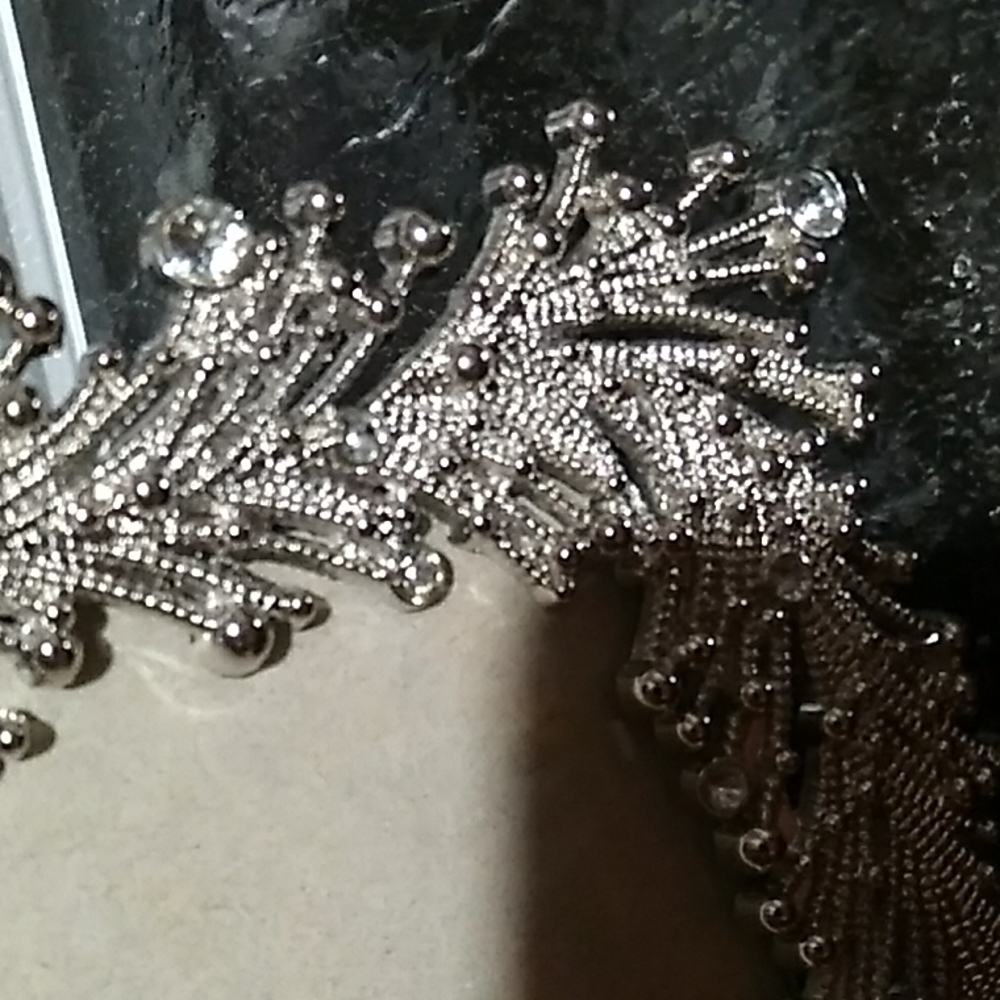 Silver Bead & Rhinestone Glam Frame - Picture 7 of 11